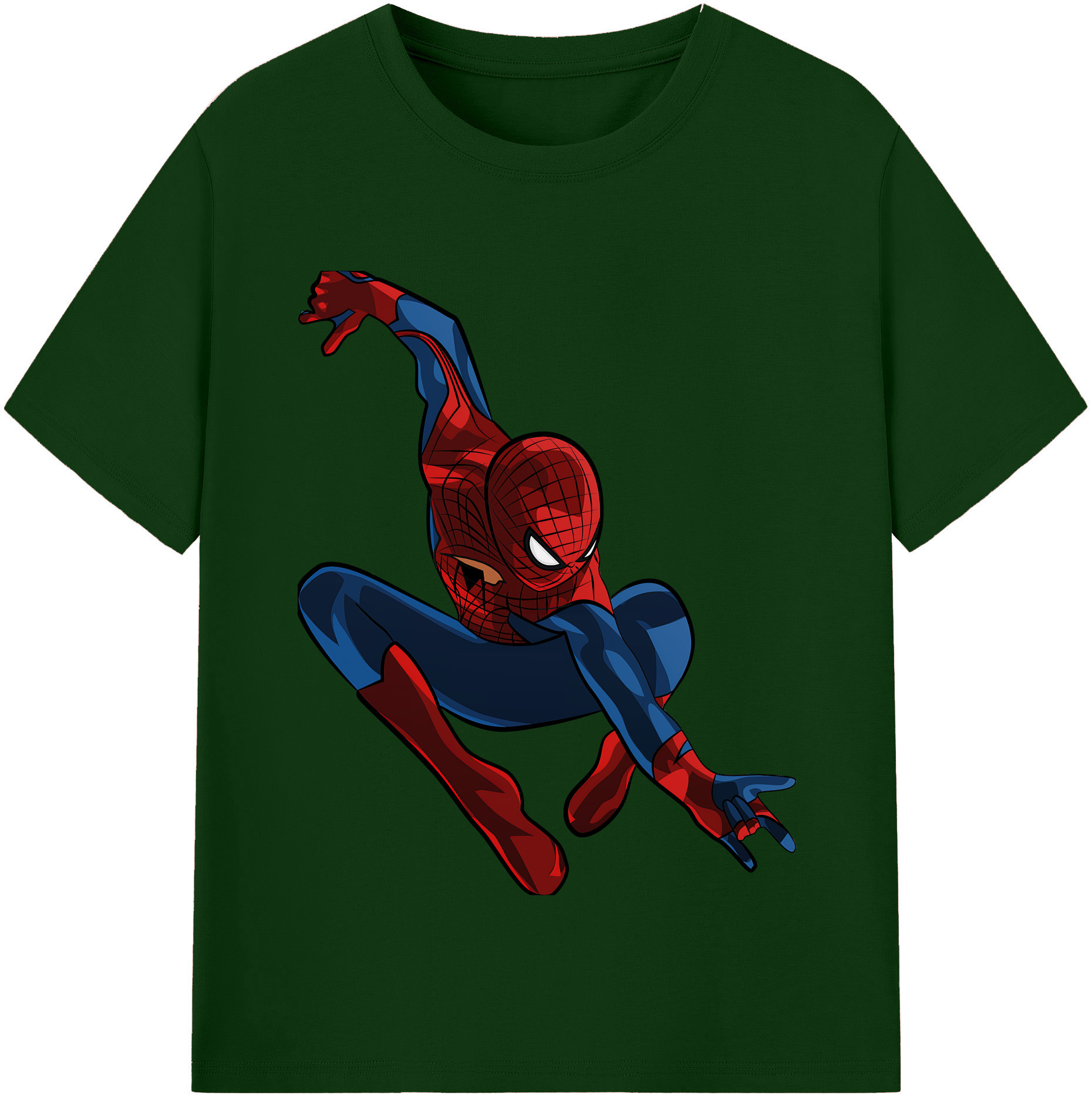 （画像用） Spider Man スパイダーマン 綿100％半袖Tシャツ（フロントプリント）